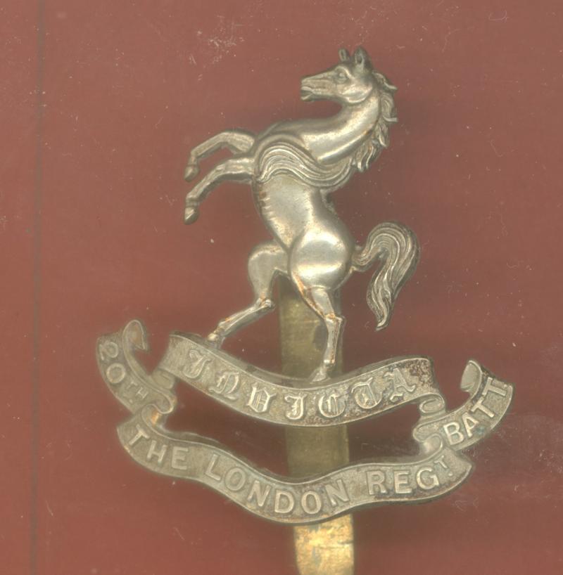 20th County of London Bn. London Regiment OR's cap badge