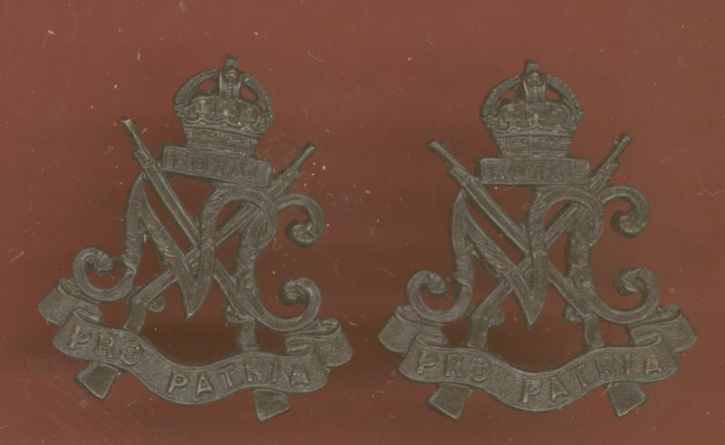 South African Royal Natal Carbineers Officer's collar badges