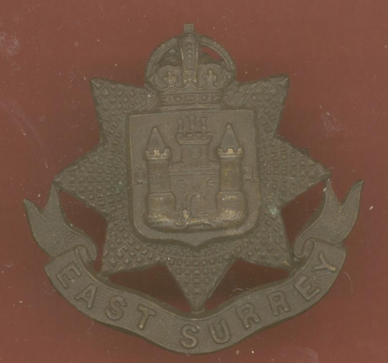 East Surrey Regiment. Officer's OSD cap badge