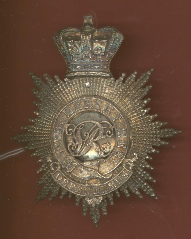 1st Somerset Militia Victorian Officers shako plate,