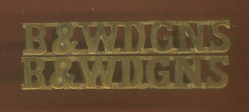 B&WDGNS Berkshire & Westimster Dragoons Yeomanry shoulder titles