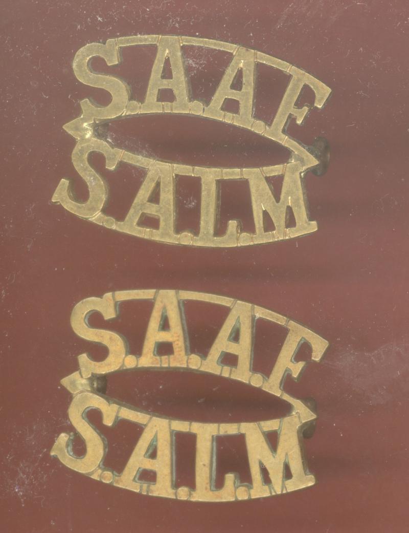 SAAF / SALM South African Air Force WW2 shoulder titles