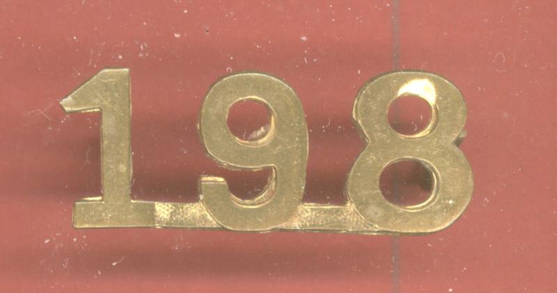 Canadian 198th Canadian Buffs Bn. WW1 CEF numeral