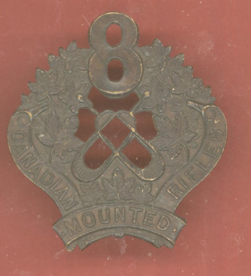 Canadian 8th Mounted Rifles WW1 CEF cap badge