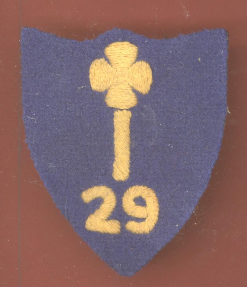 29th Independent Infantry Brigade WW2 cloth formation sign
