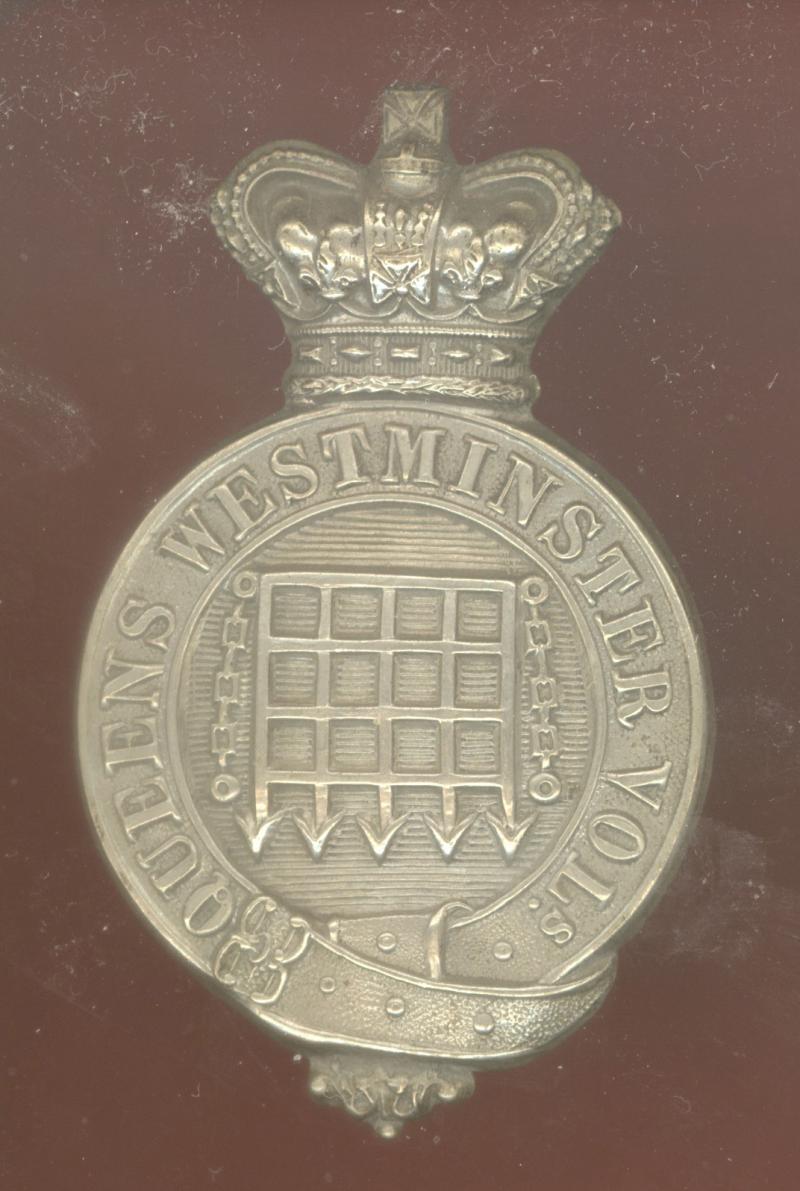 Queen's Westminster Rifle Volunteers Victorian O/R's glengarry badge