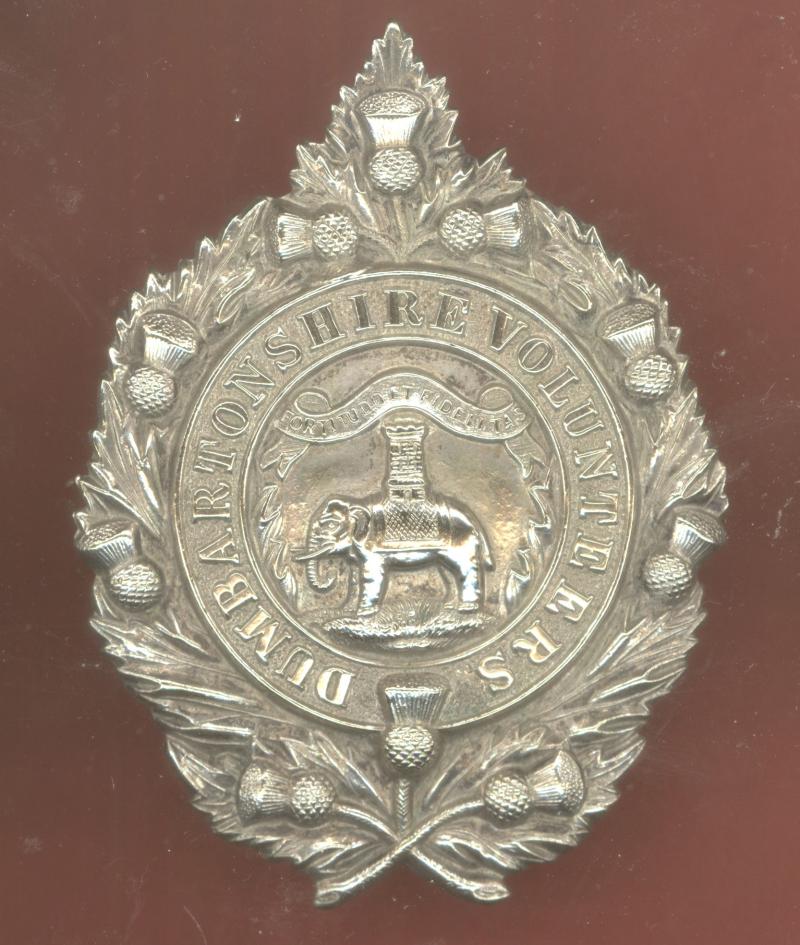 Scottish. 1st Dumbartonshire Volunteer Rifle Corps NCO's glengarry badge circa 1887-1908.