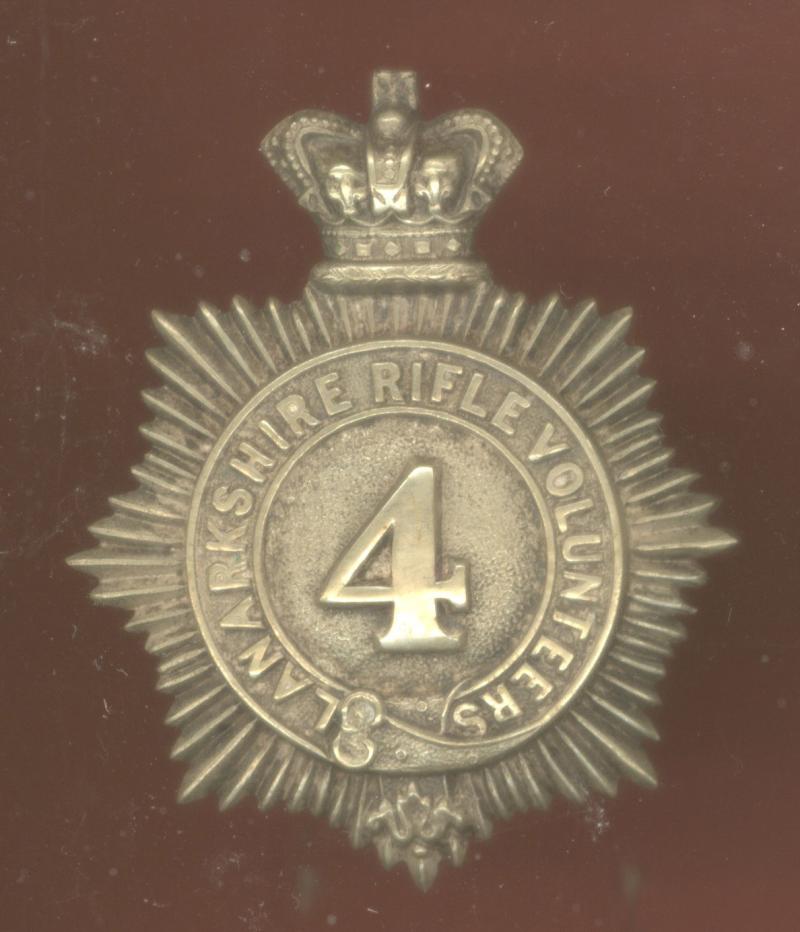 Scottish 4th Lanarkshire Rifle Volunteers Victorian cap badge