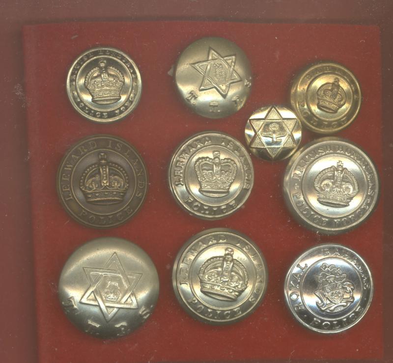 British Colonial  Police  buttons