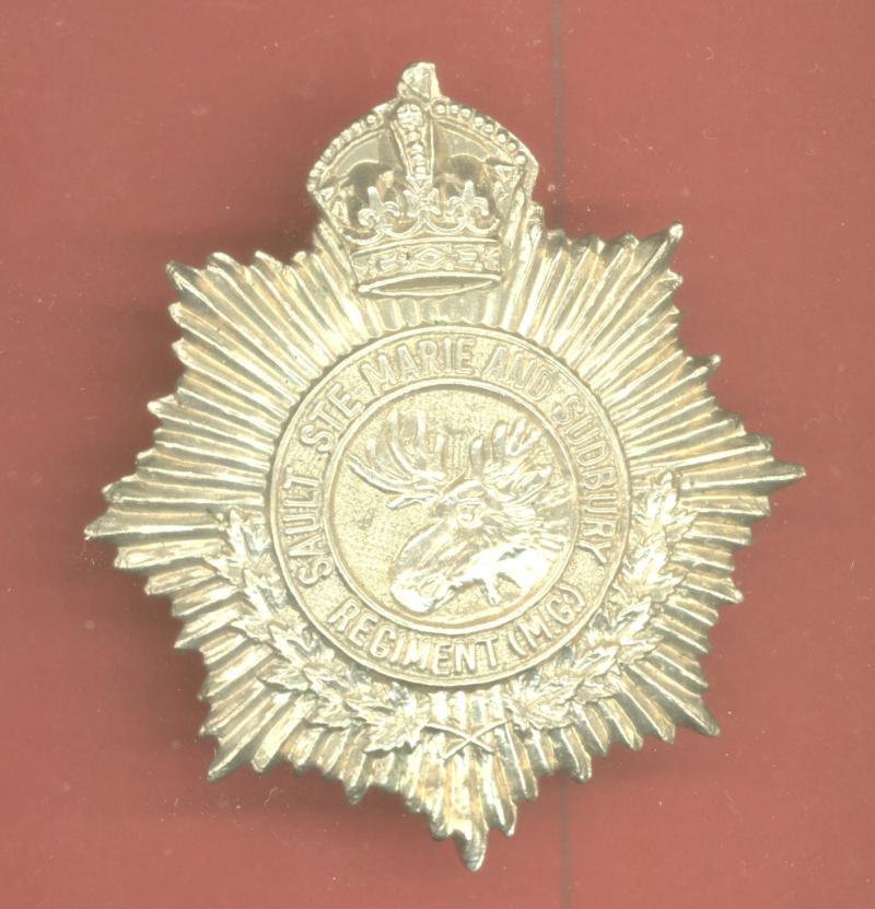 Canadian  Sault Ste. Marie & Sudbury Regiment Cap Badge