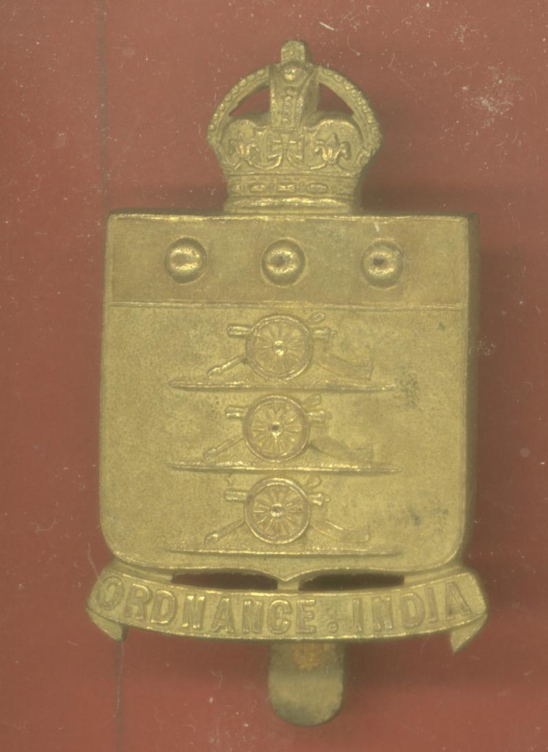 Indian Army : Indian Army Ordnance Corps WW1 Officer's cap badges