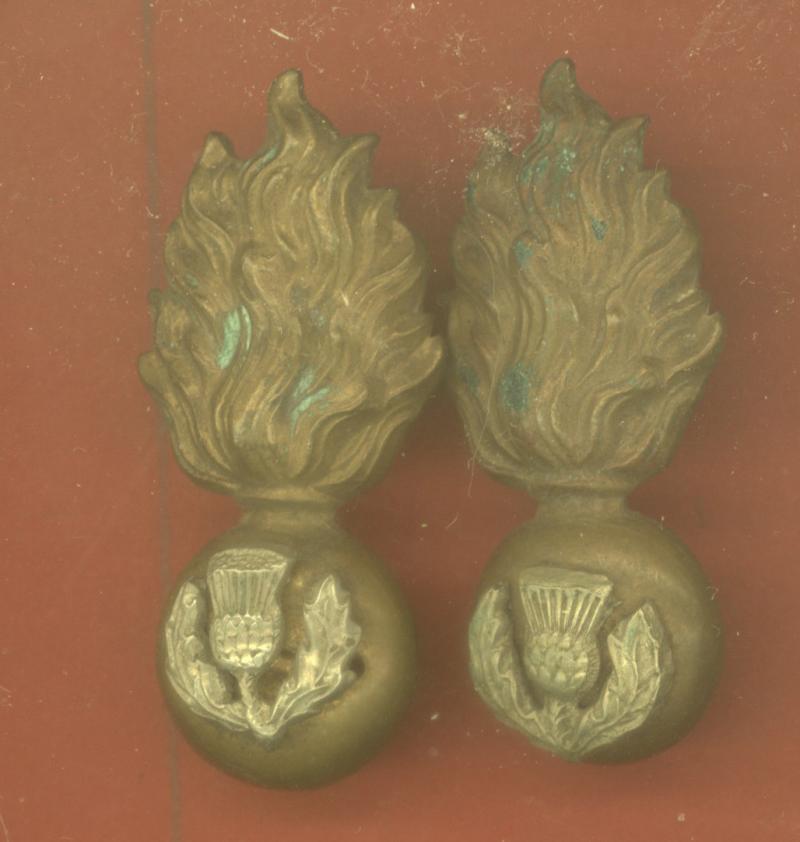 Scottish Royal Scots Fusiliers OR's collar badges