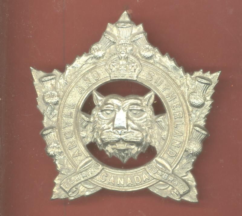 Canadian Argyll & Sutherland Highlanders of Canada OR's glengarry badge