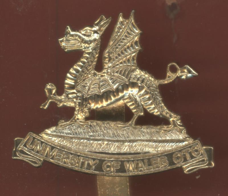 University of Wales O.T.C. staybright cap badge