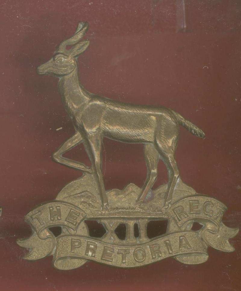 South African Pretoria Regiment WW1 helmet / cap badge