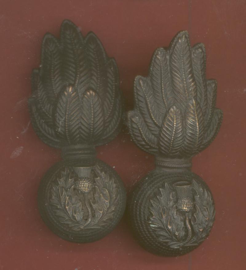 Scottish Royal Scots Fusiliers Officer's OSD collar badges