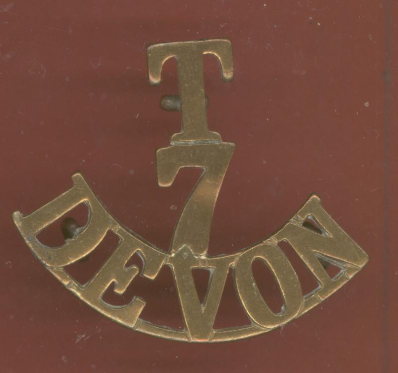 T / 7 / DEVON WW1 Territorial shoulder title