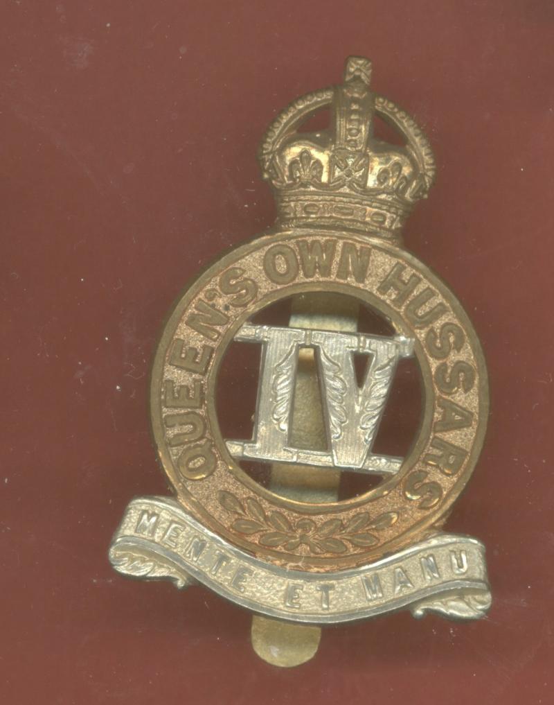 4th Queens Own Hussars ORs cap badge
