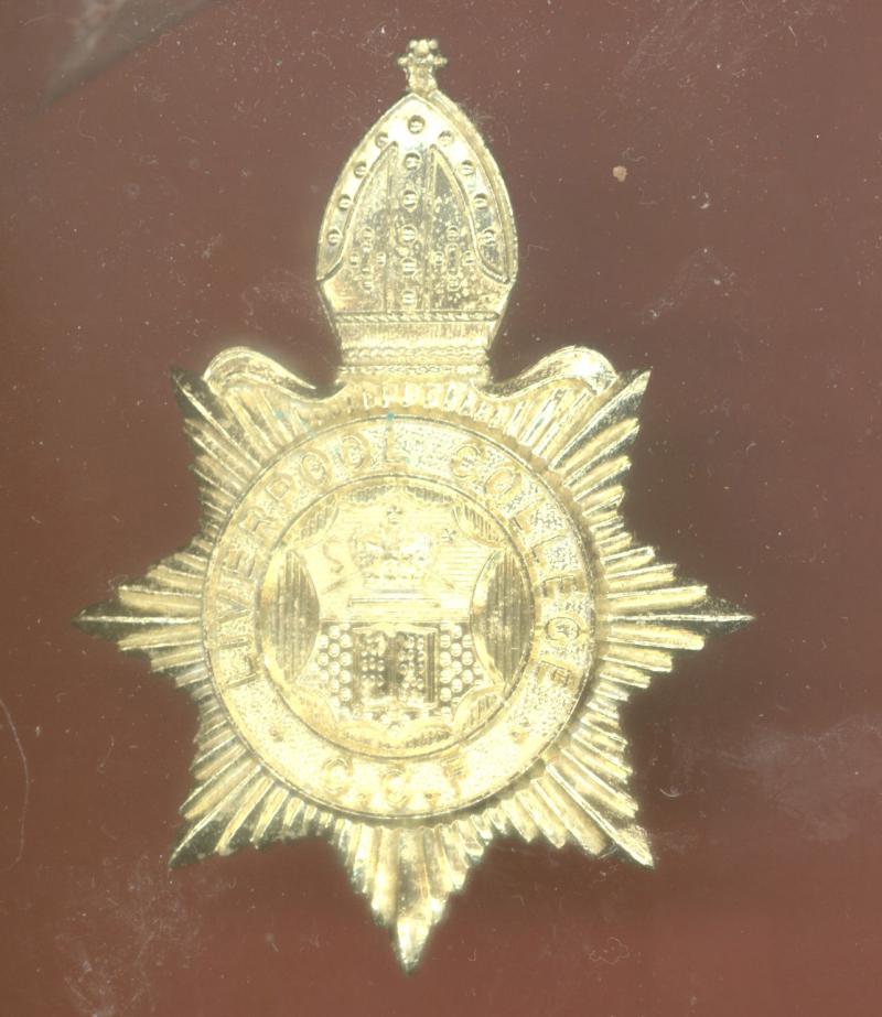 Liverpool College C.C.F. staybright cap badge
