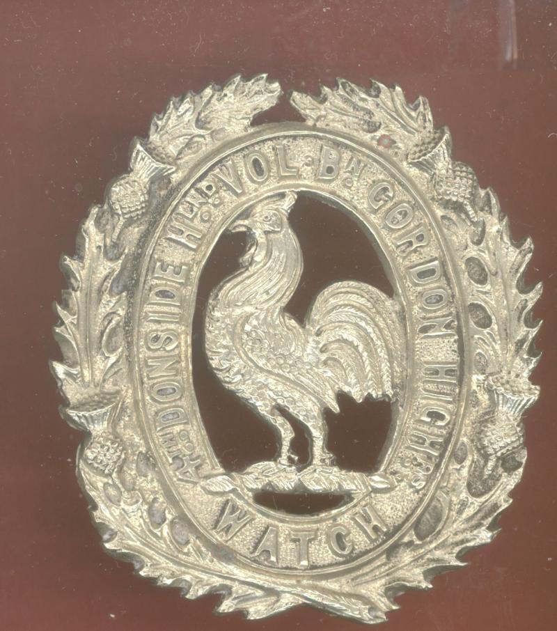 4th (Donside Highland) V.B. Gordon Highlanders Victorian ORs glengarry badge