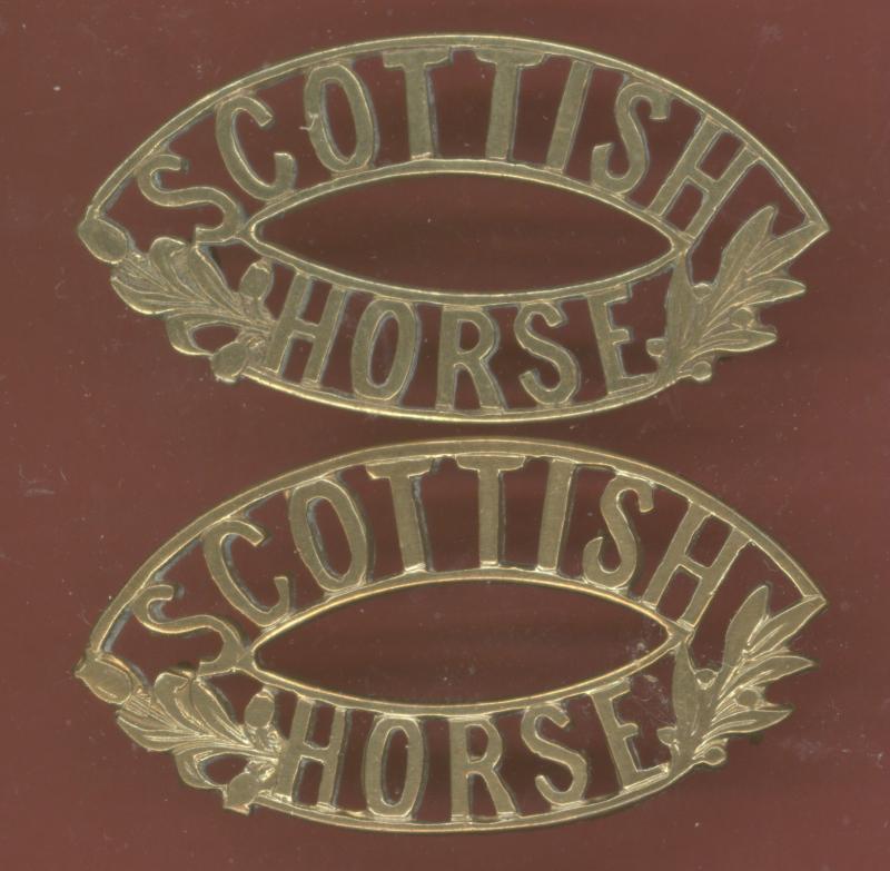 SCOTTISH / HORSE Yeomanry ORs shoulder titles