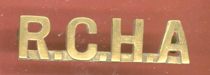 R.C.H.A. Royal Canadian Horse Artillery shoulder title
