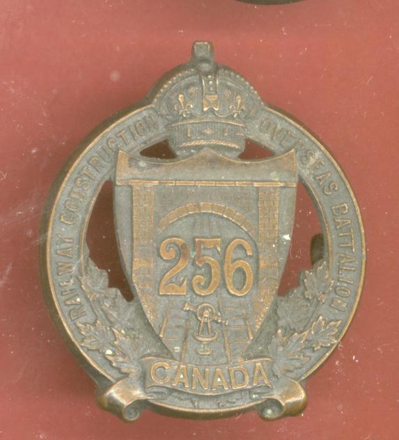 Canadian 256th Railway Construction Bn. WW1 CEF Cap Badge