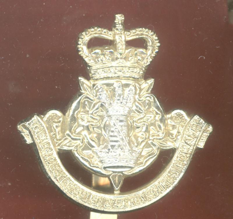 Leicestershire & Derbyshire Yeomanry staybright cap badge