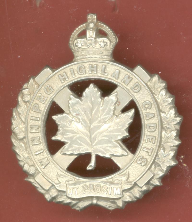 Canadian / Scottish. Winnipeg Highland Cadets glengarry badge.