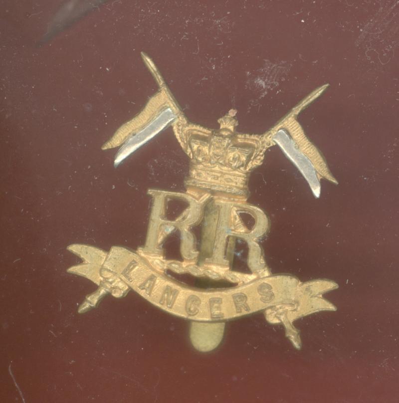 Boer War H.M.R.R. Lancers Victorian Officer's cap badge