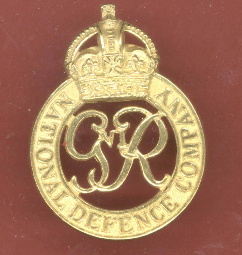 National Defence Company George VI Officer's cap badge