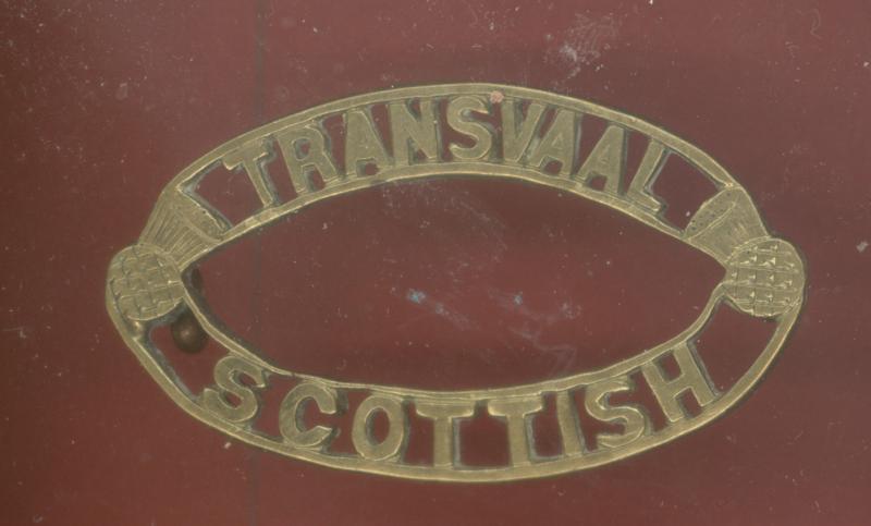 South African Transvaal Scottish WW2 shoulder title
