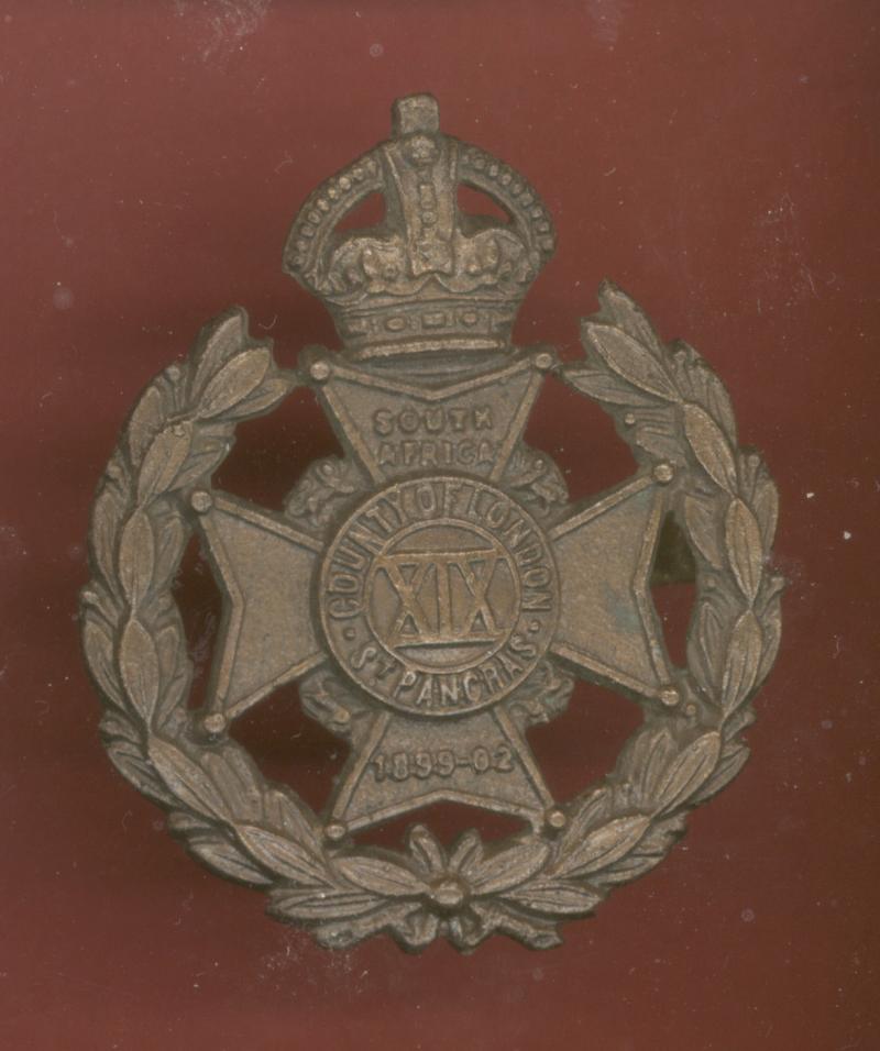 19th County of London Regiment. St. Pancras Rifles Officer's OSD cap badge