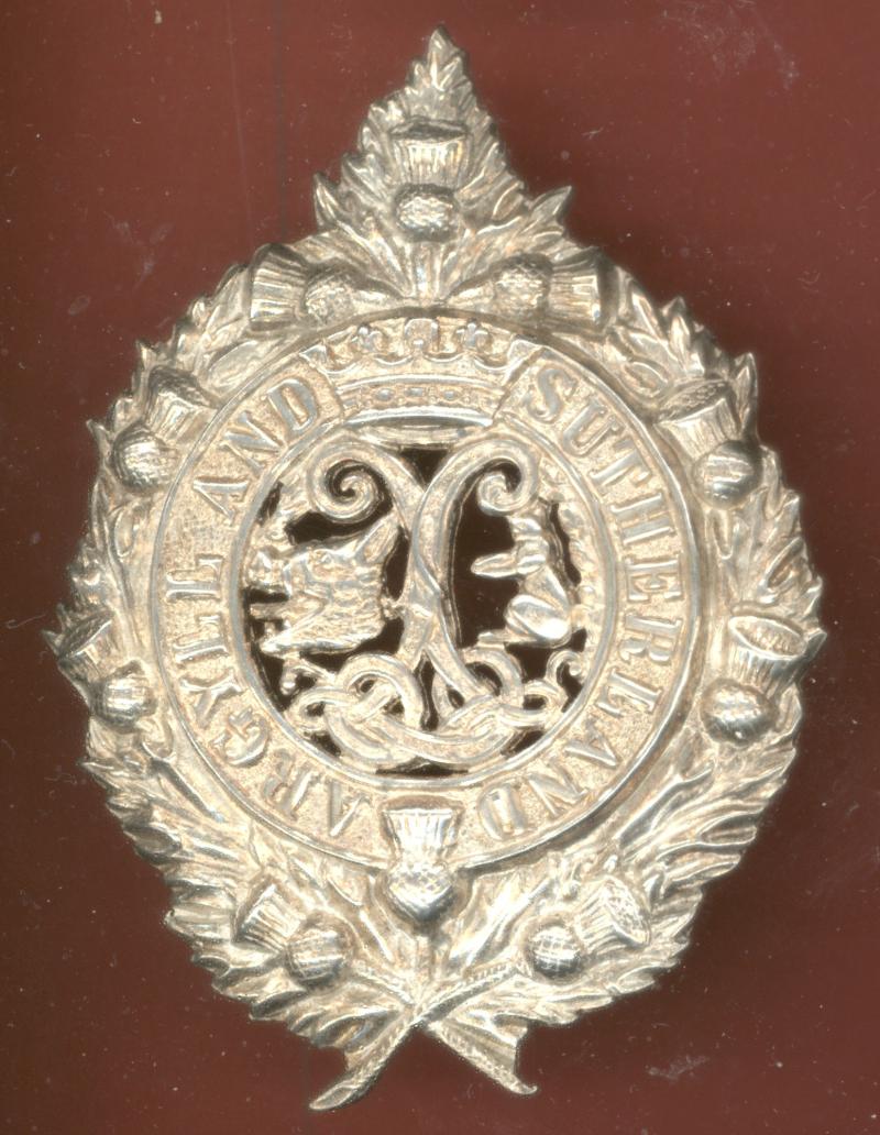 Scottish Argyll & Sutherland Hldrs Officer Glengarry badge