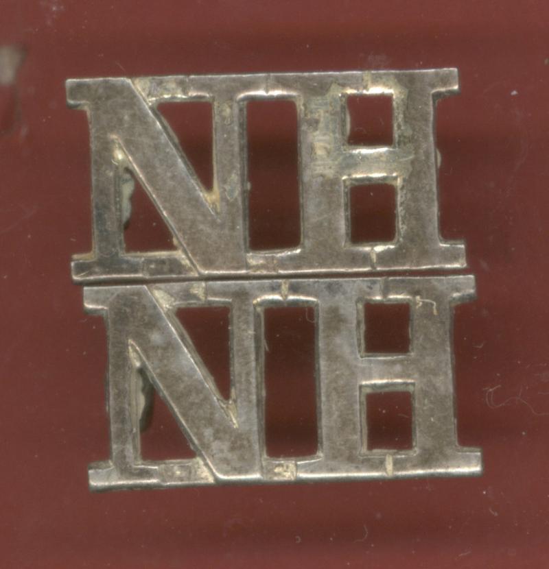 N.H. Northumberland Hussars Yeomanry Officer's shoulder titles