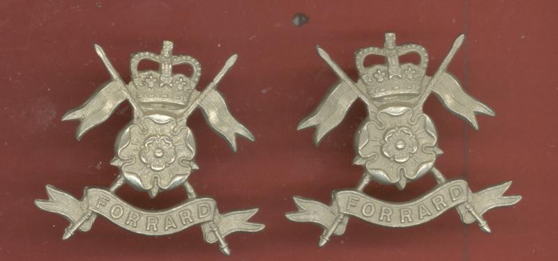 Queen's Own Yorkshire Yeomanry OR's collar badges