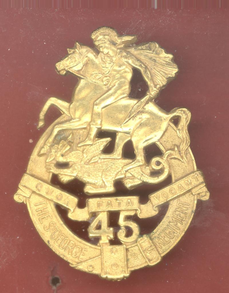 Australian 45th St. George Regiment slouch hat badge