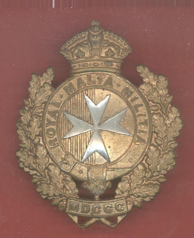 Royal Malta Militia Victorian OR’s cap badge