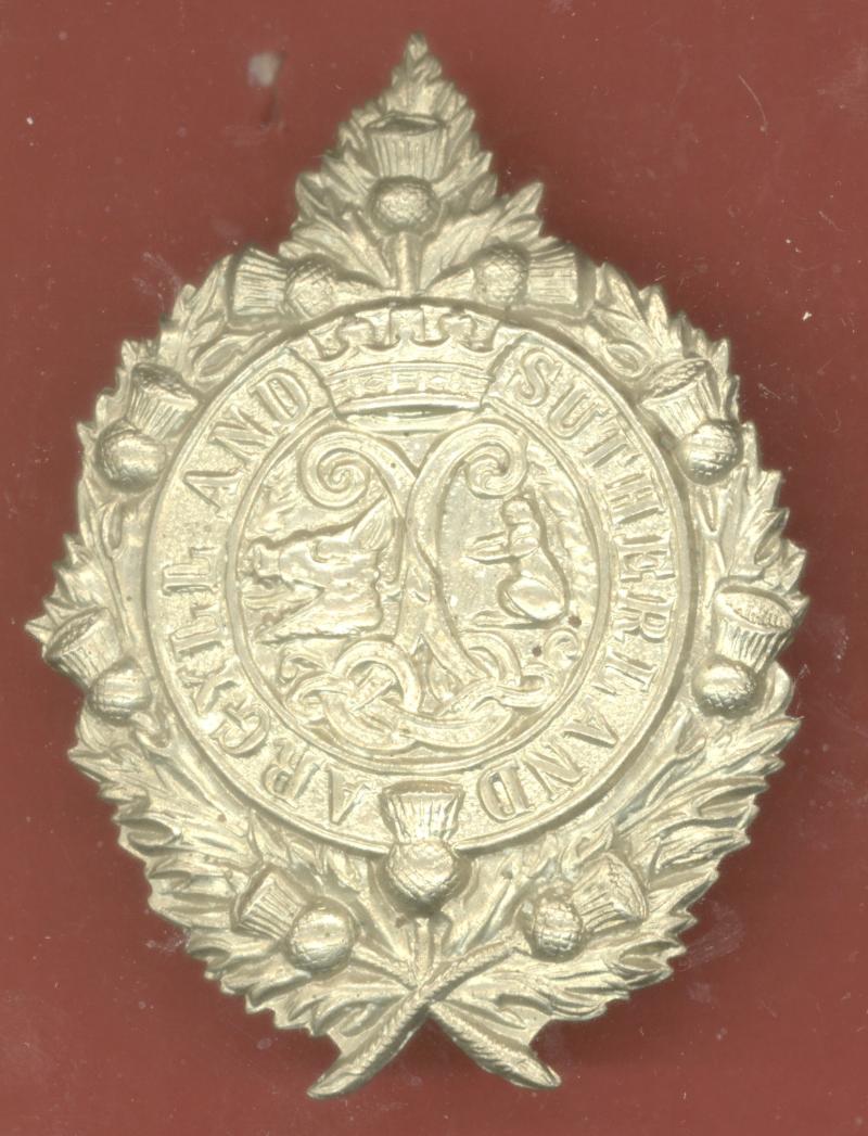 Scottish Argyll & Sutherland Hldrs Victorian glengarry badge