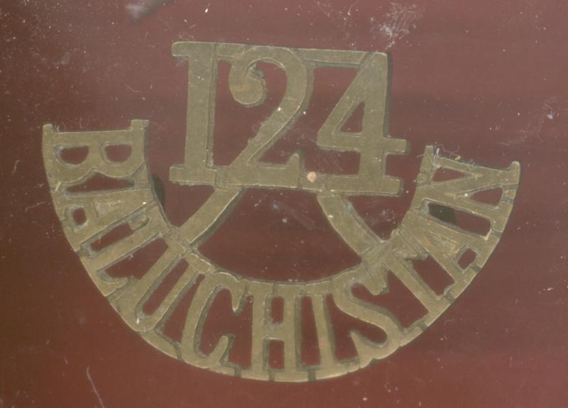 Indian Army WW1 124th Duchess of Connaughts Own Baluchistan Infantry shoulder title