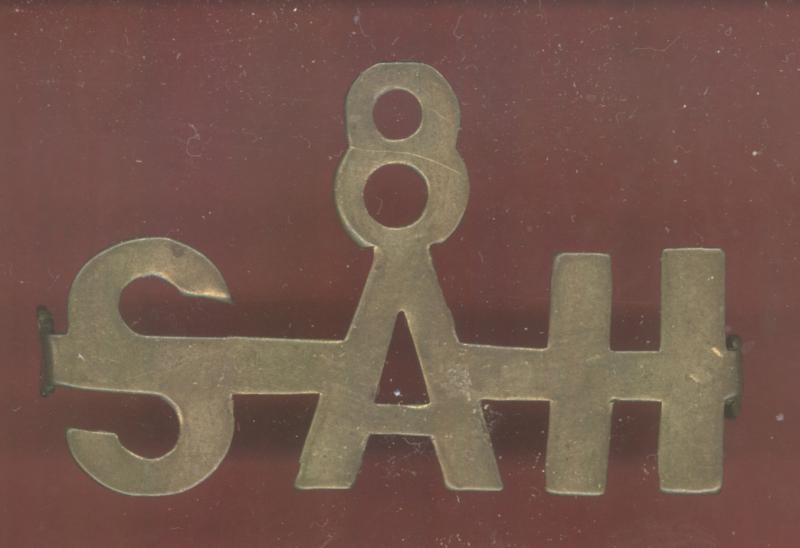 South African 8 / SAH 8th South African Horse WW1 shoulder title
