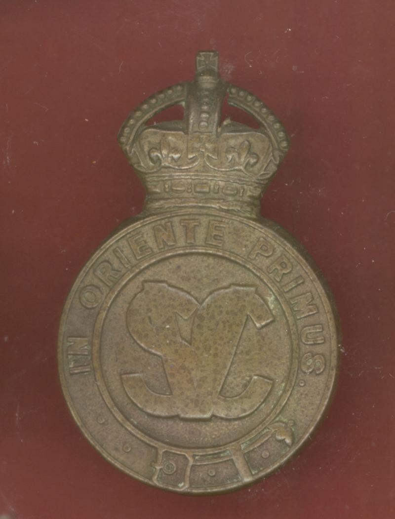 Singapore Volunteer Corps Victorian glengarry / helmet badge