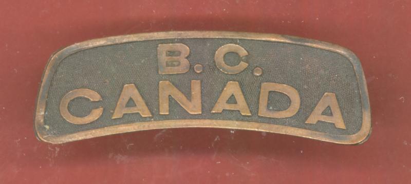 Canadian B.C. / CANADA WW1 CEF shoulder title
