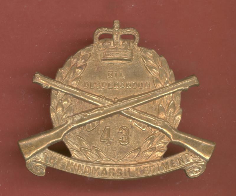 Australian 43rd Hindmarsh Regiment Slouch hat badge