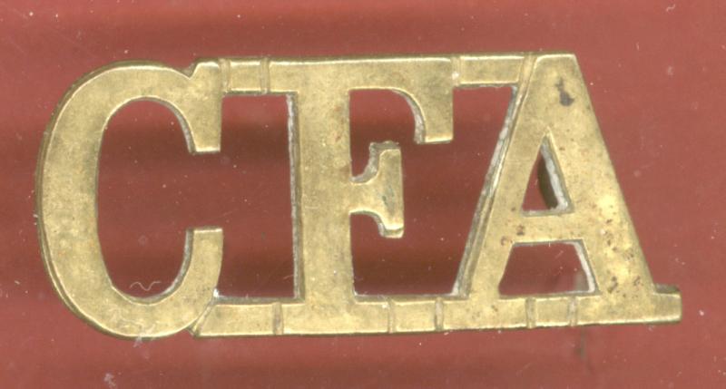 C.F.A.  Canadian Field Artillery WW1 CEF shoulder title
