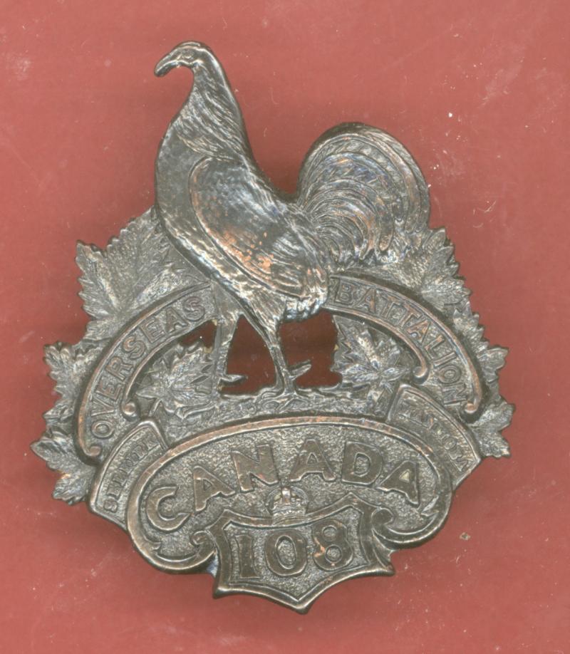 Canadian 108th Selkirk, Manitoba Bn. WW1 CEF cap badge