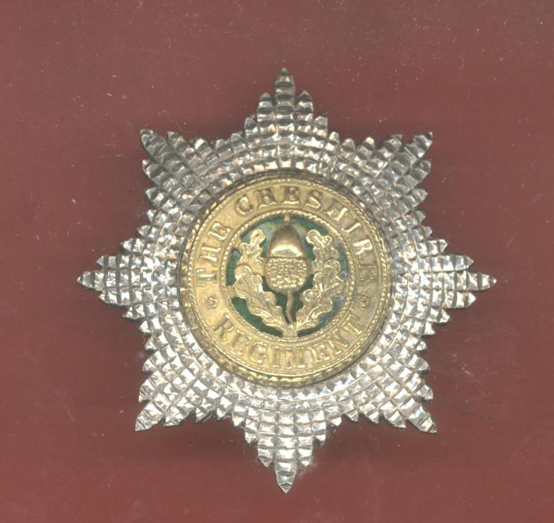 The Cheshire Regiment. Officers Forage Cap badge