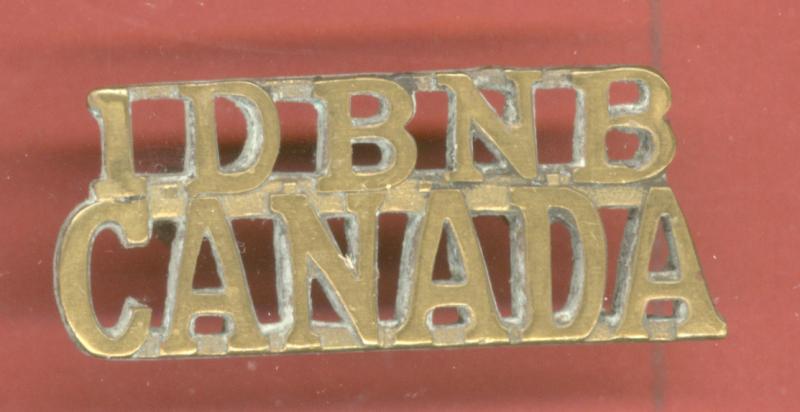 Canadian 1.DBNB 1st Depot Bn. New Brunswick WW1 CEF shoulder title