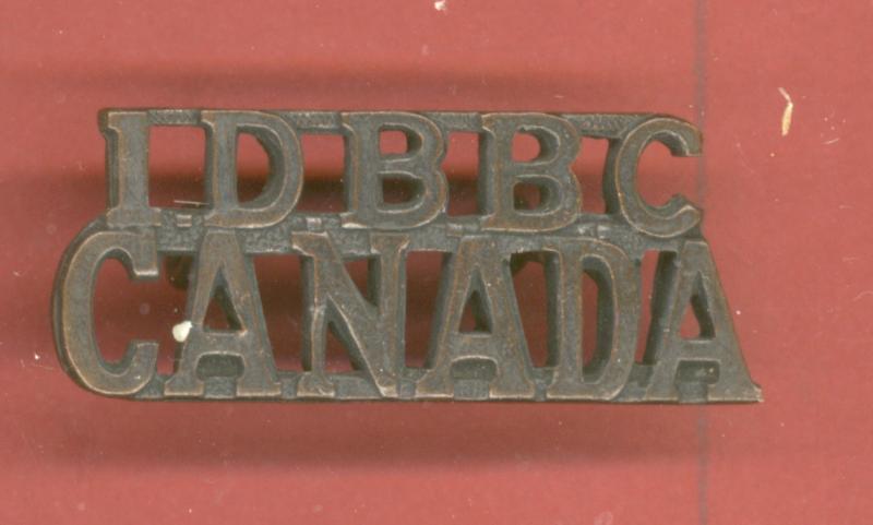 Canadian 1.DBBC 1st Depot Bn. British Columbia WW1 CEF shoulder title