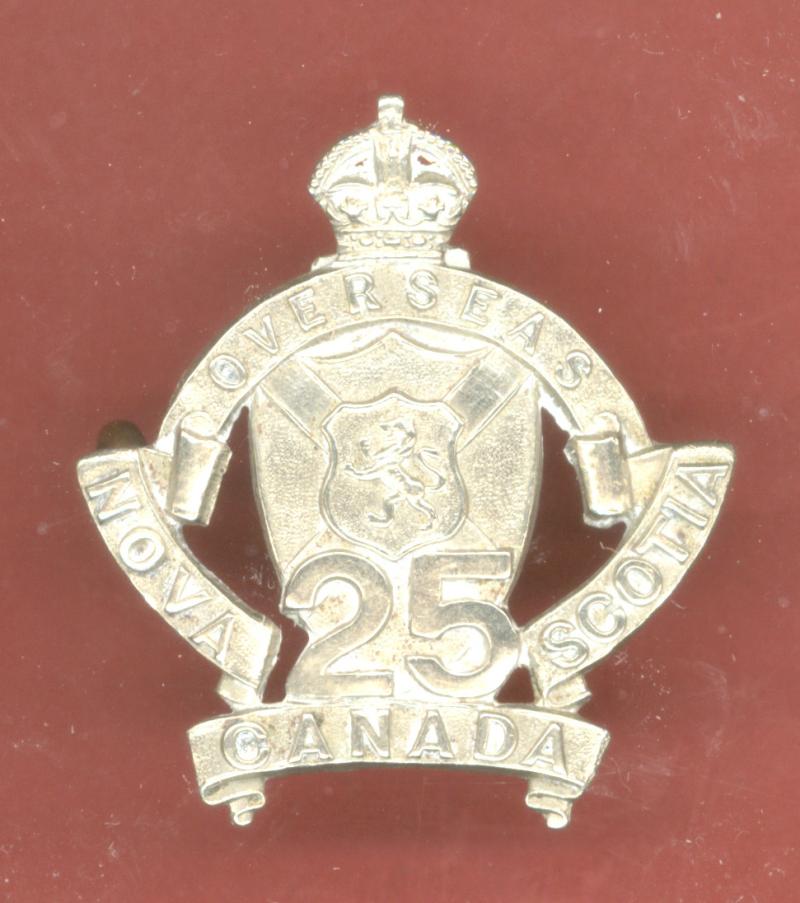 Canadian 25th Nova Scotia Bn. WW1 CEF Officer badge